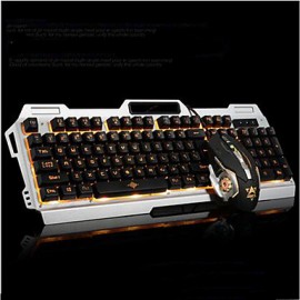 USB Multi Color Backlit Gaming Micro Denifition 1200-1600-2400-3200 Mouse Gaming Ergonomic keyboard Mouse Kit  