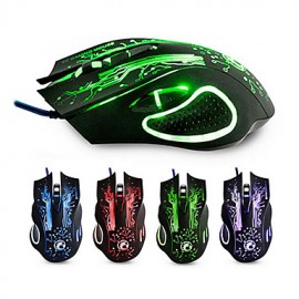   X9 5000DPI Colorful Gaming Mouse 6 Buttons LOL Optical USB Wired Computer &Professional  