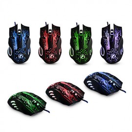   X9 5000DPI Colorful Gaming Mouse 6 Buttons LOL Optical USB Wired Computer &Professional  