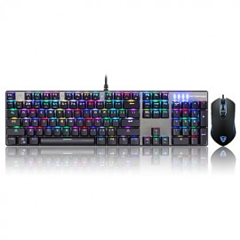 Gaming Mouse USB Mechanical keyboard USB Green axis Multi color backlit    