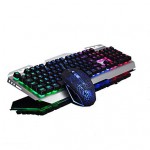 USB Gaming Backlights Key Illumination Keyboard and 2500DPI Cracking Mouse 2 Pieces a Kit  