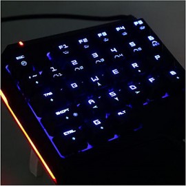 Mechanical Keyboard Professional Gaming Keyboard Blue Switches Single Hand Operation RGB Function with Wrist Pillow  