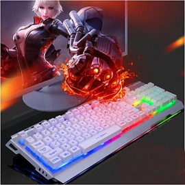 USB Gaming Backlights Key Illumination Keyboard and 2500DPI Cracking Mouse 2 Pieces a Kit  