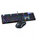 Gaming Mouse USB Mechanical keyboard USB Green axis Multi color backlit    