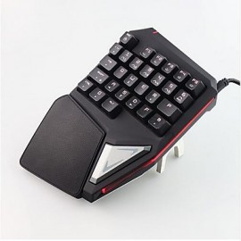 Mechanical Keyboard Professional Gaming Keyboard Blue Switches Single Hand Operation RGB Function with Wrist Pillow  