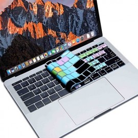  Mac OS X Shortcut Silicone Keyboard Skin for 2016 Newest Non-touch Bar  Pro 13.3 with Retina/ 12 (US/EU Layout)  