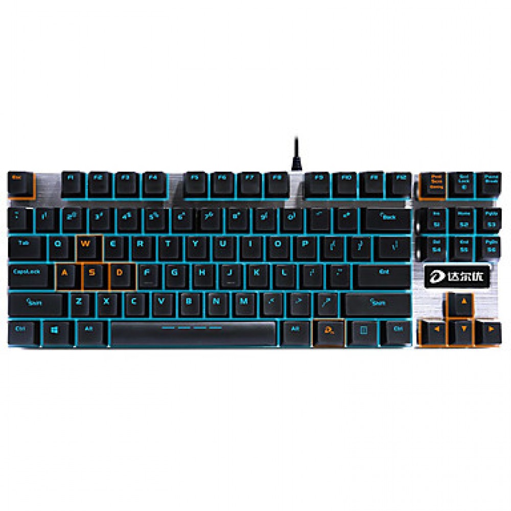 Gaming Keyboard Mechanical keyboard Ergonomic backlight Black Shaft programmable 87keys no conflict  