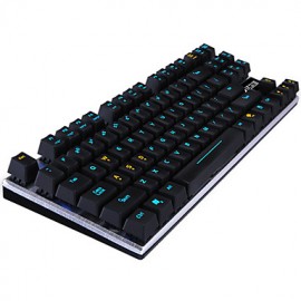 Gaming Keyboard Mechanical keyboard Ergonomic backlight Black Shaft programmable 87keys no conflict  