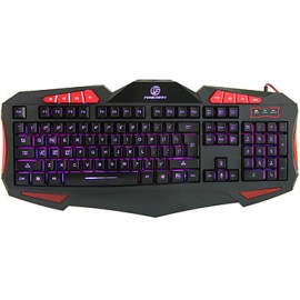 Fonicer Cool 7 LED Light Professional Multimedia USB Gaming Keyboard  