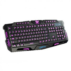 USB Mechanical Touch Illuminated Gaming Keyboard 3 Colors Backlit Keyboard and Colorful 1600DPI Gaming Mouse Set  