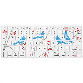  Sing Bird Keyboard Cover Silicone Skin Protector for  Air/Pro 13 15 17 Inch, US Layout  