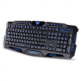 3 Color Backlit Gaming Switchable Computer Laptop USB Wired Backlight Led Gamer Keyboard  