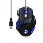 5500 DPI Gaming Athletics Wired USB Mouse Mic 7 Button With Colorful Breathing Lights  