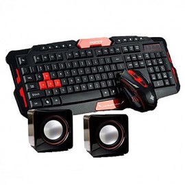 Wireless 2.4GHz Gaming Mouse keyboard and USB Speakers Kit  