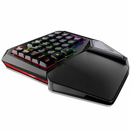 Mechanical Keyboard Professional Gaming Keyboard Blue Switches Single Hand Operation RGB Function with Wrist Pillow  